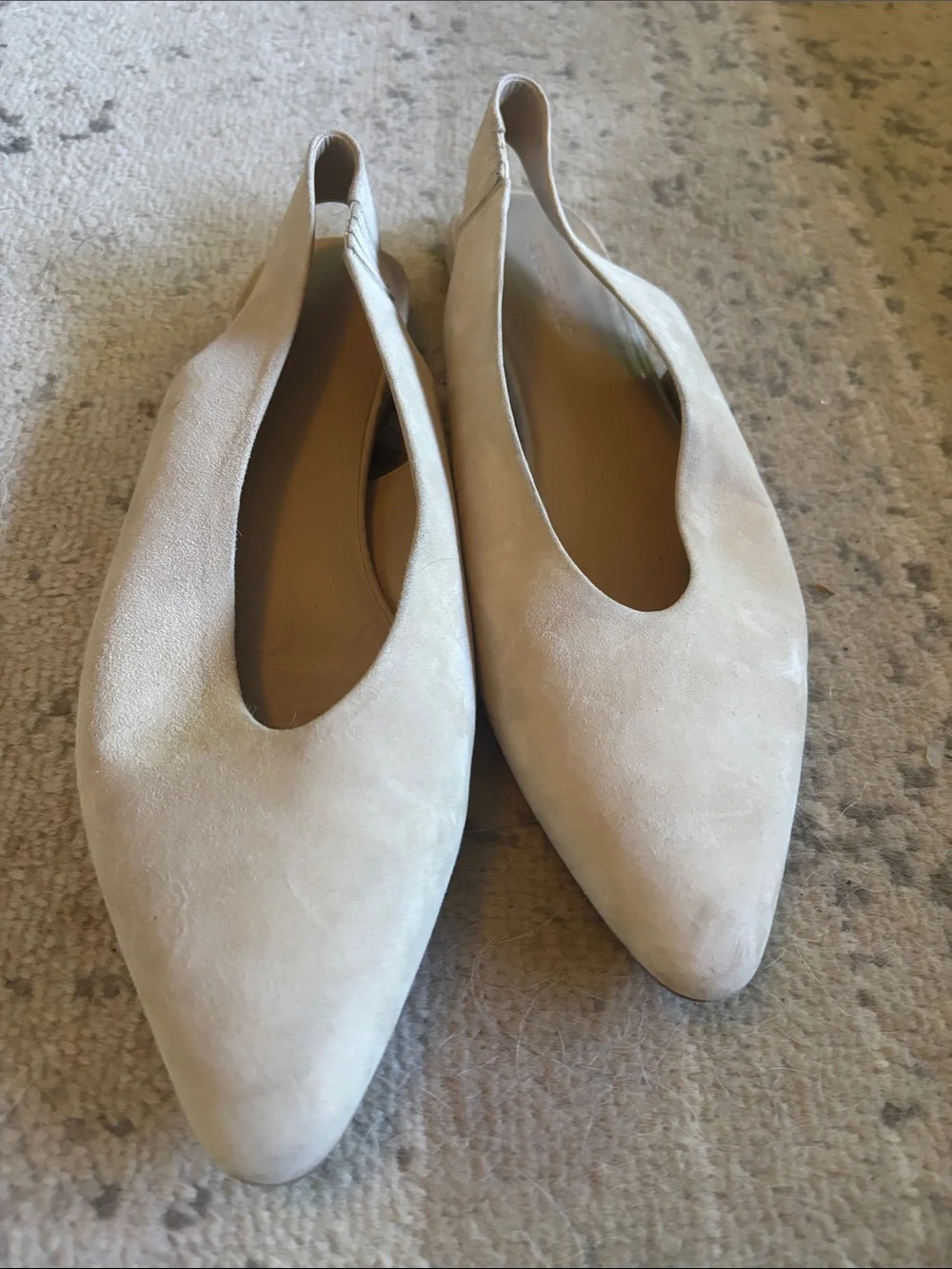 Everlane almond shape toe beige suede Sling backs - size 11 - Picture 2 of 6